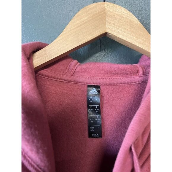 Adidas Womens Pink Pullover Hooded Graphic Sweatshirt Size Medium - Picture 3 of 3